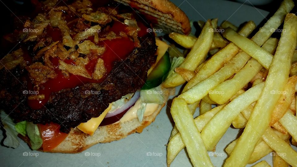 Homemade burger dinner!