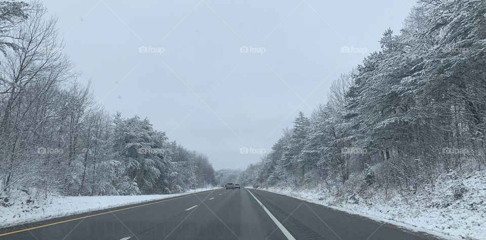 Driving in the snow 