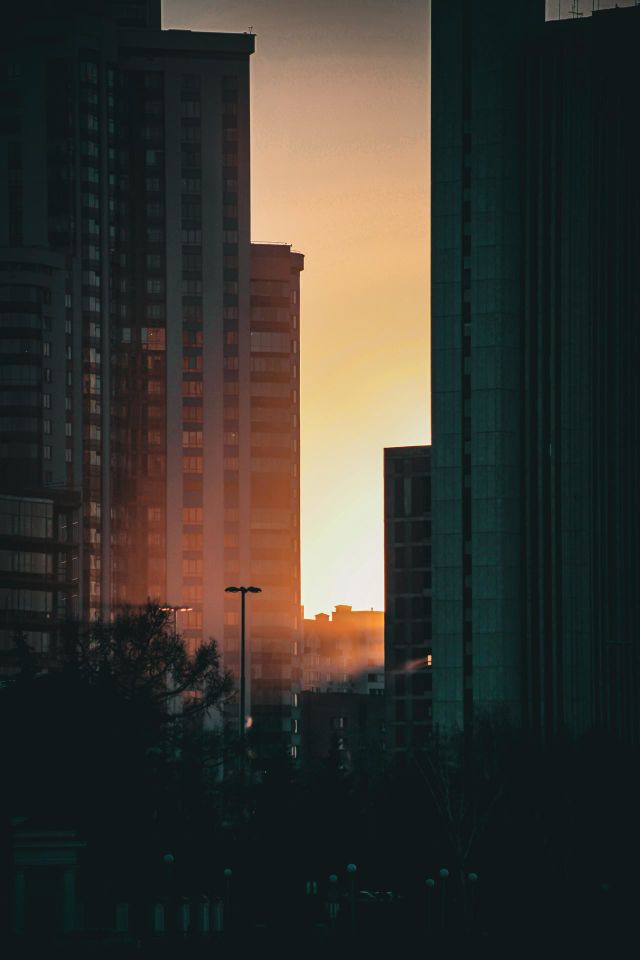 architecture at sunset