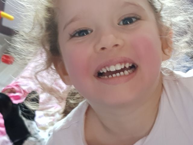 portrait of little girl  without filter