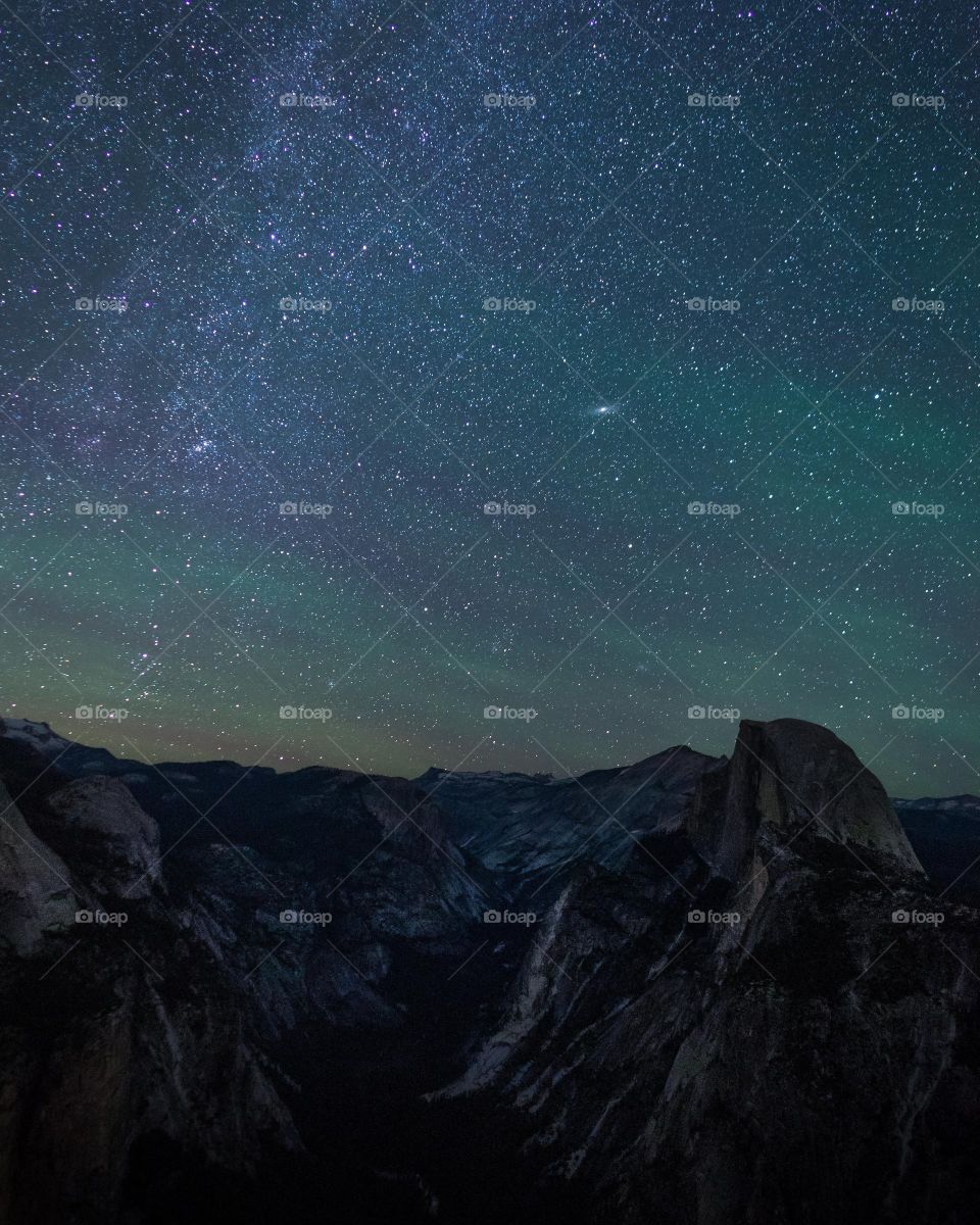 time lapse of the night sky put into one photo