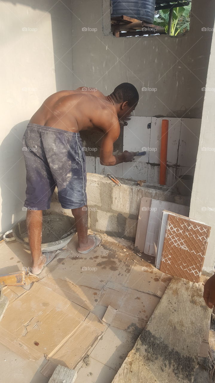 A labourer on his daily routine