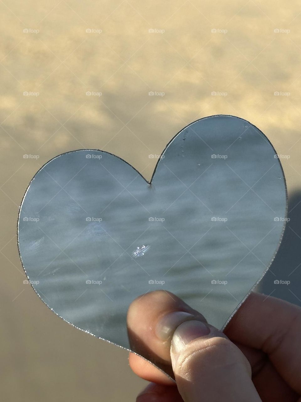 Mirror love heart 