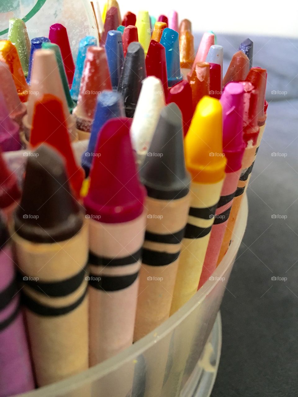 Colorful crayons abstract