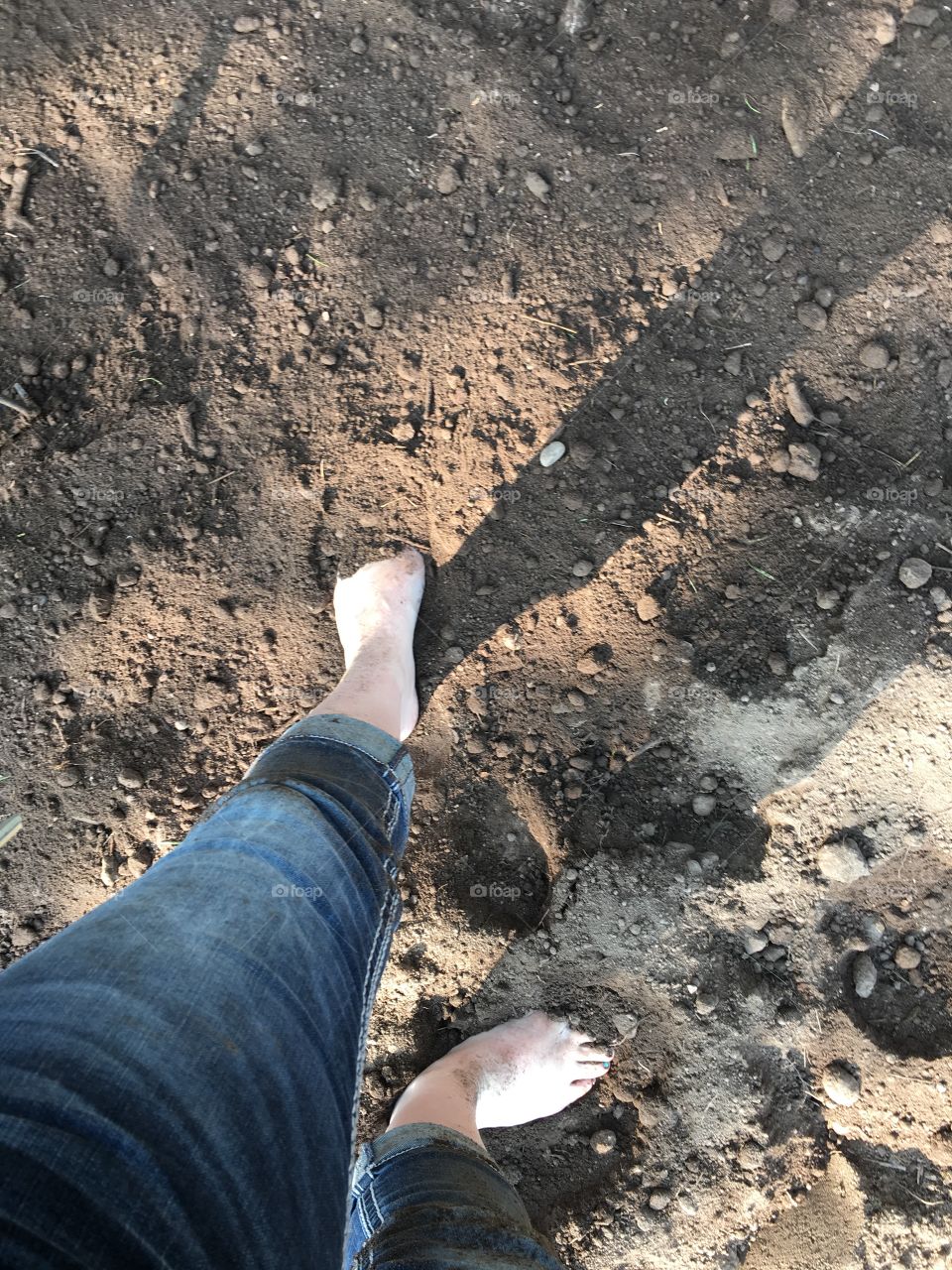 Barefoot and gardening 