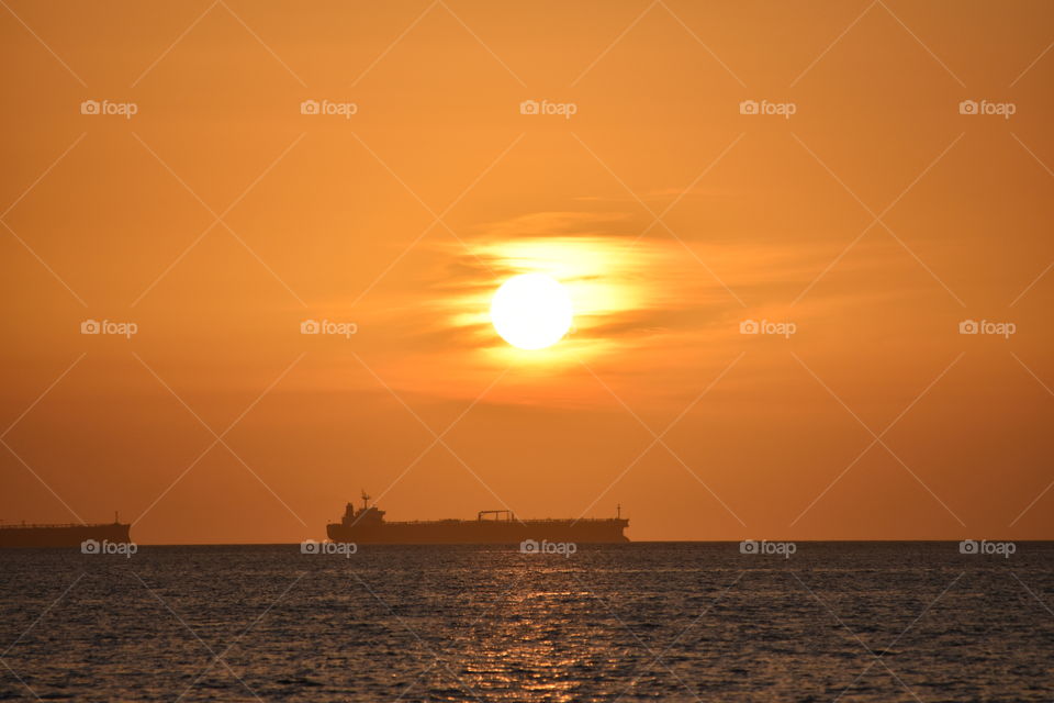 Beautiful sunset in Lecheria 