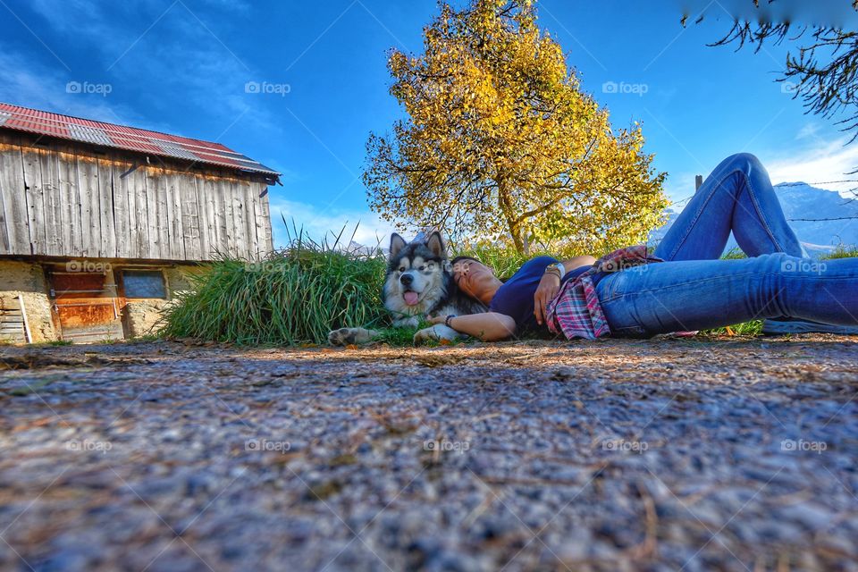 Relaxing in autumn colors