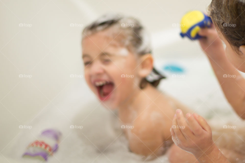 toddler bath time