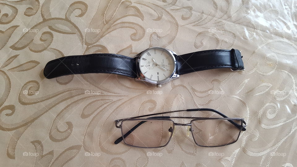 watch and glasses