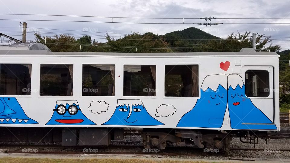 Train to mount Fuji