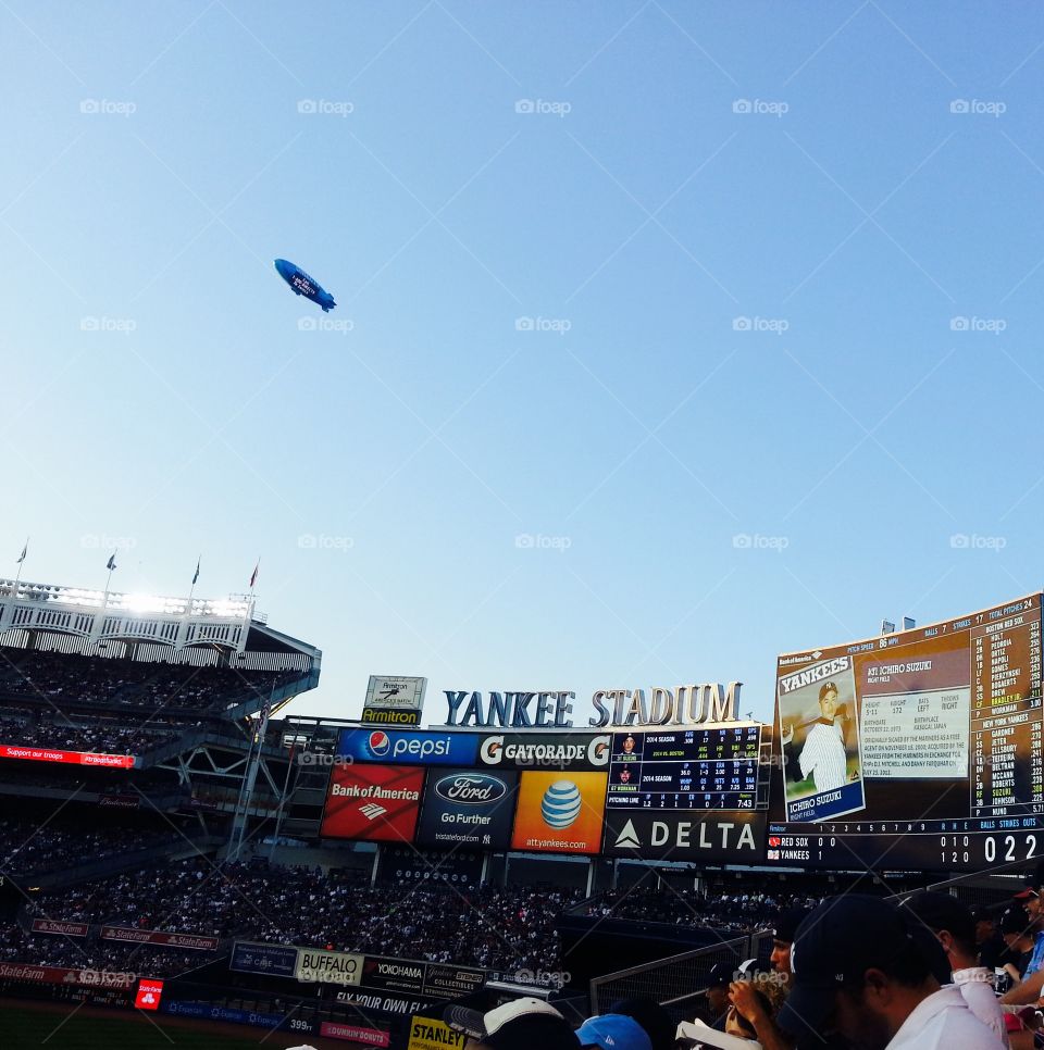 A beautiful summer evening at Yankee Stadium.