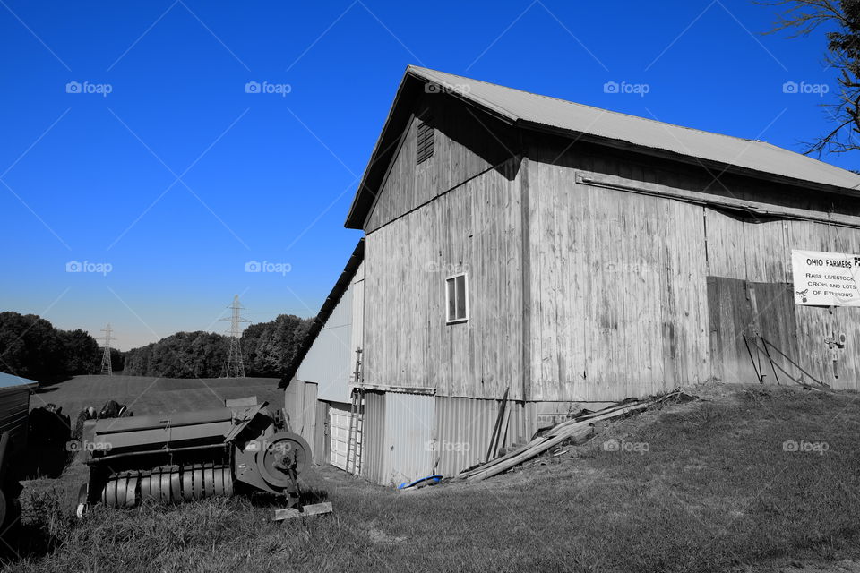 And old barn on a farm