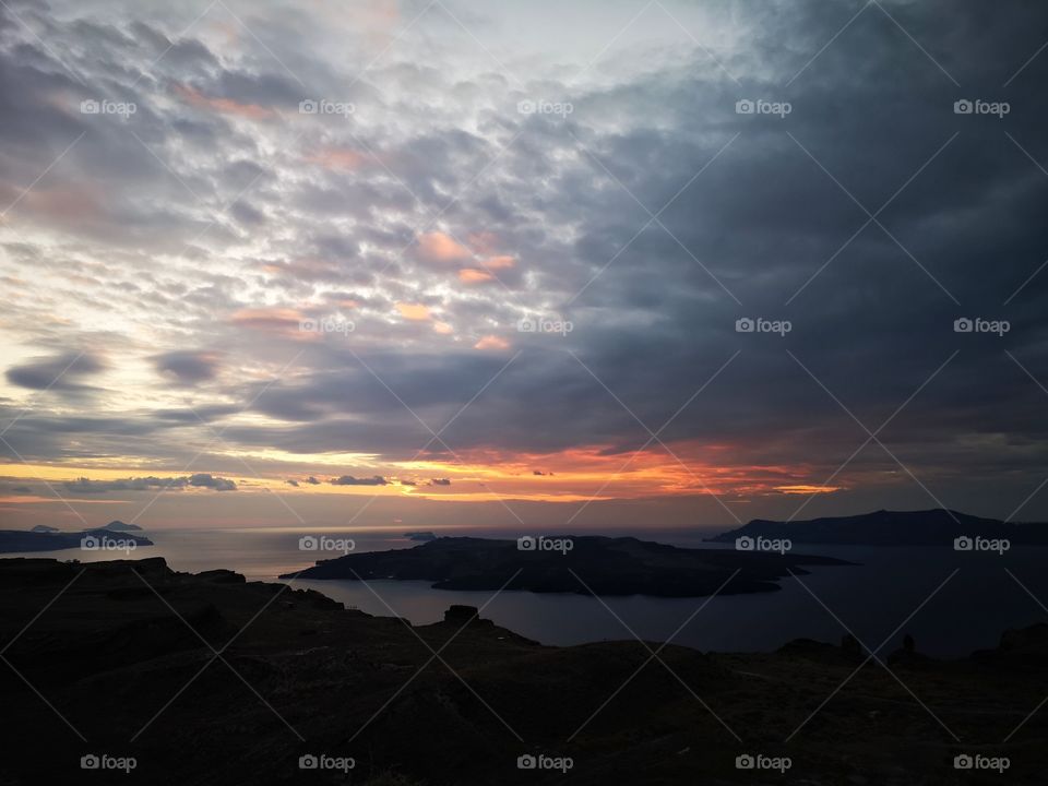 Sunset in Santorini