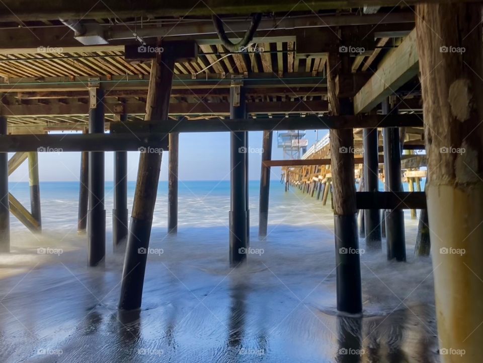 Foap Mission I Took This With My IPhone! Underneath The Pier With Reflections.  Shot With IPhone 11 ProMax