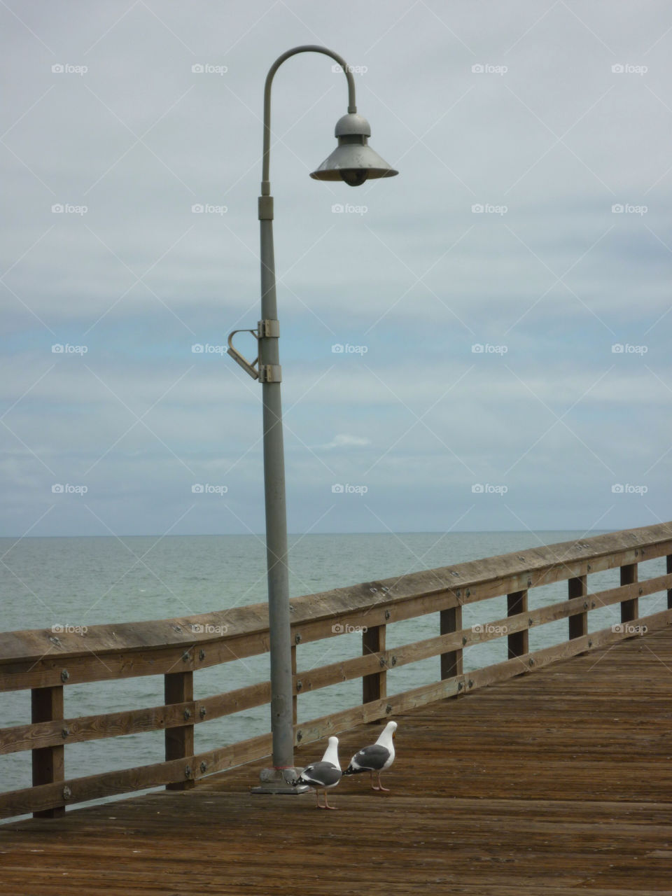 ocean clouds lamp pier by kenglund