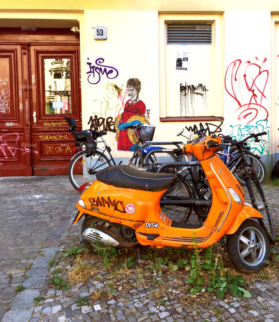 Orange Scooter 