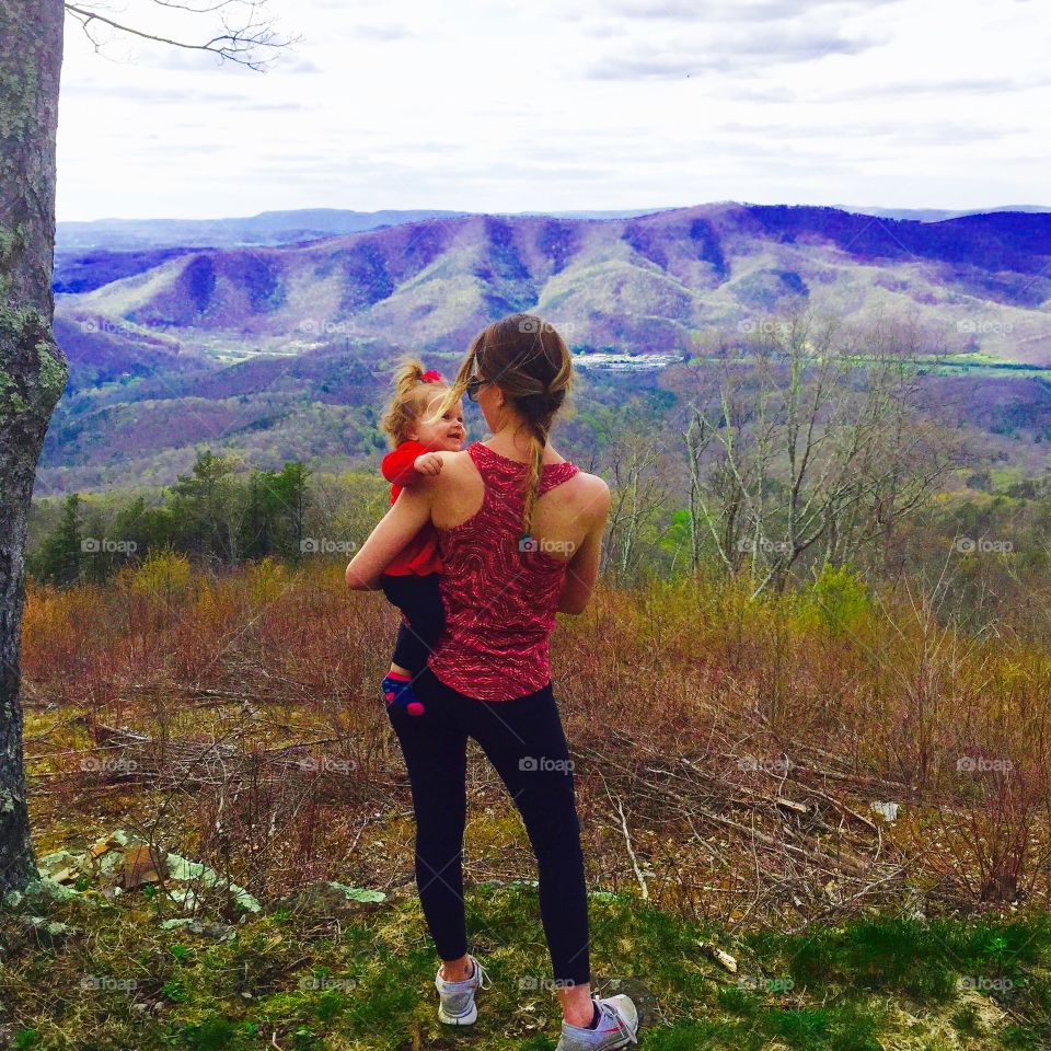 Mountain baby. Hiking in the greenbrier state forest