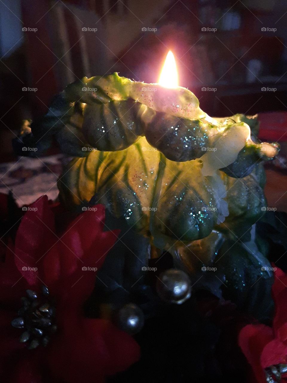 Christmas decoration with candle