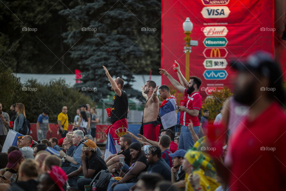 FIFA Fan Fest in Moscow, Russia, Brazil vs Serbia, 27 June 2018