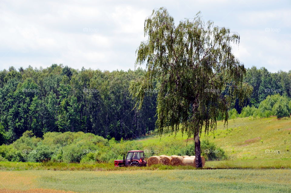 Tractor pulling trailer