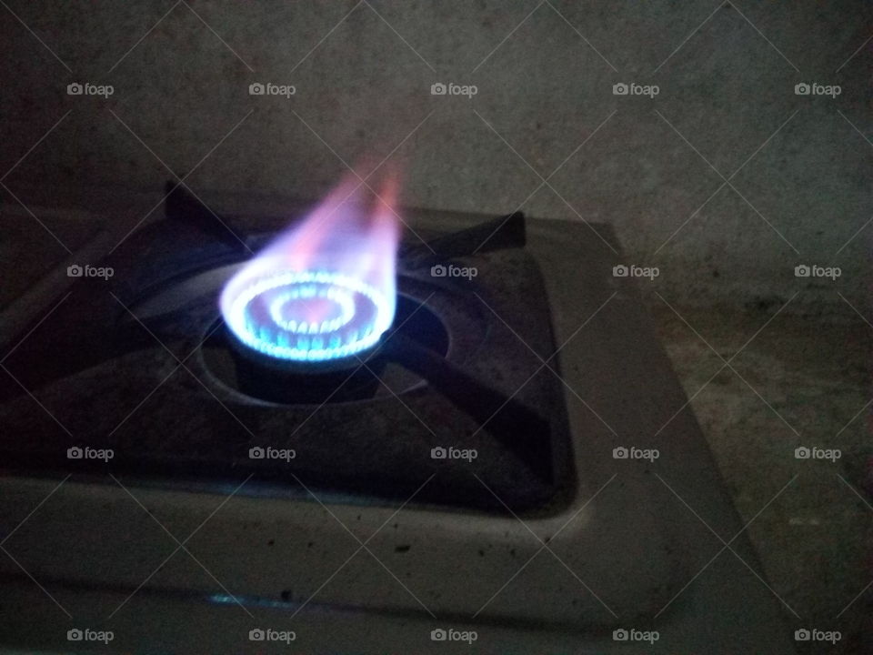 gas stove on drilling