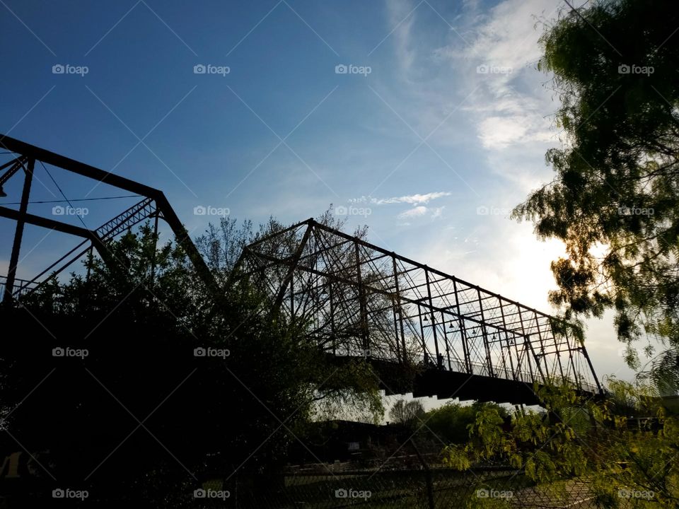 Historic bridge now used as a pedestrian bridge.