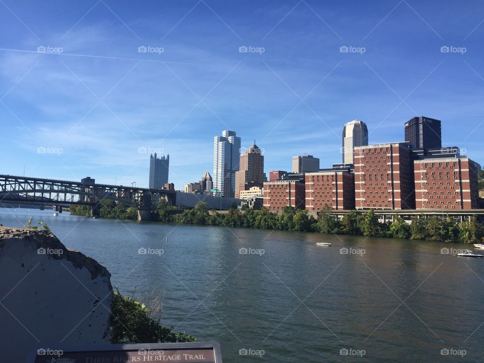 City, Architecture, Water, River, Skyline