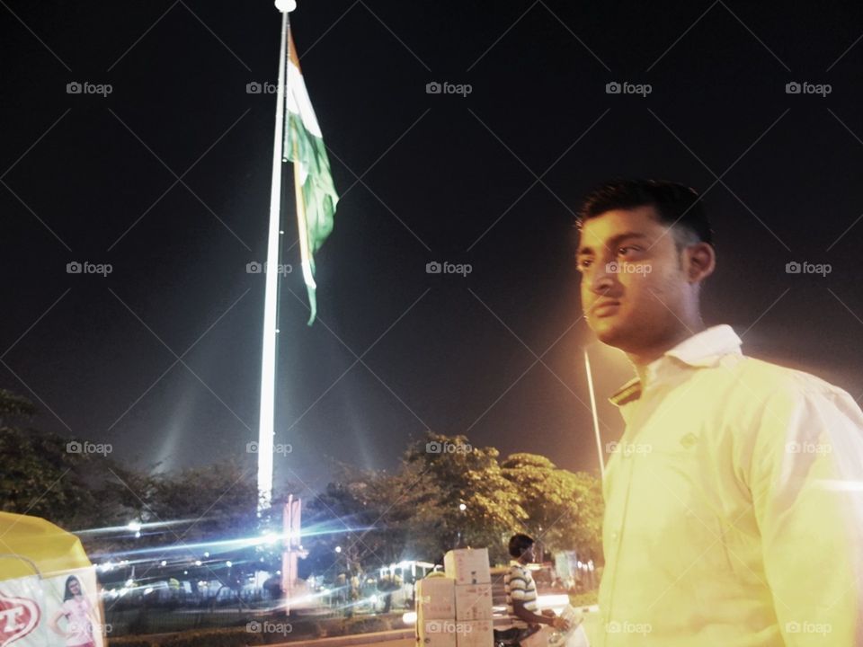 A beautiful evening in Delhi under shades of national flag. Evenings are the beautifully sweet spot between the harsh light of the day and the dead darkness of night. .