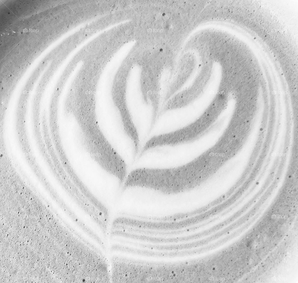 Flower in coffee