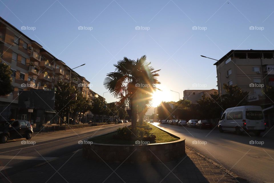 Sunset on the boulevard 