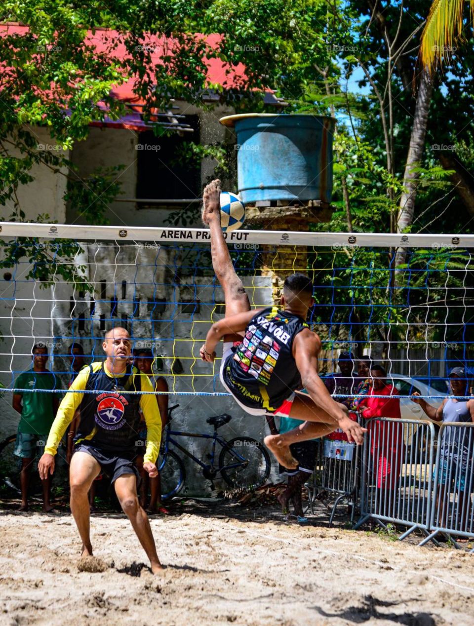 Shark atack, movimento do futevôlei muito usado no Brasil 🇧🇷