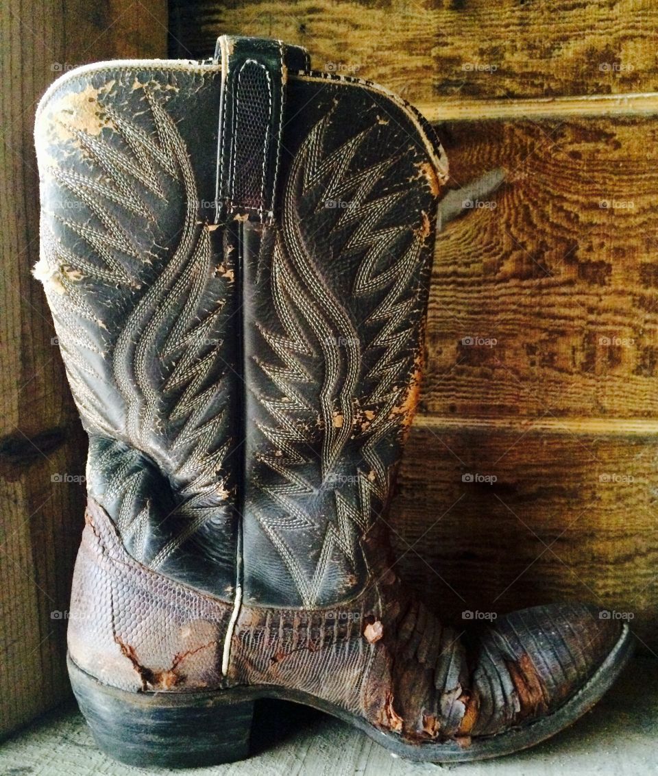 Cowboy boots. 