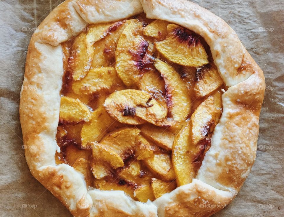 Fall peach galette