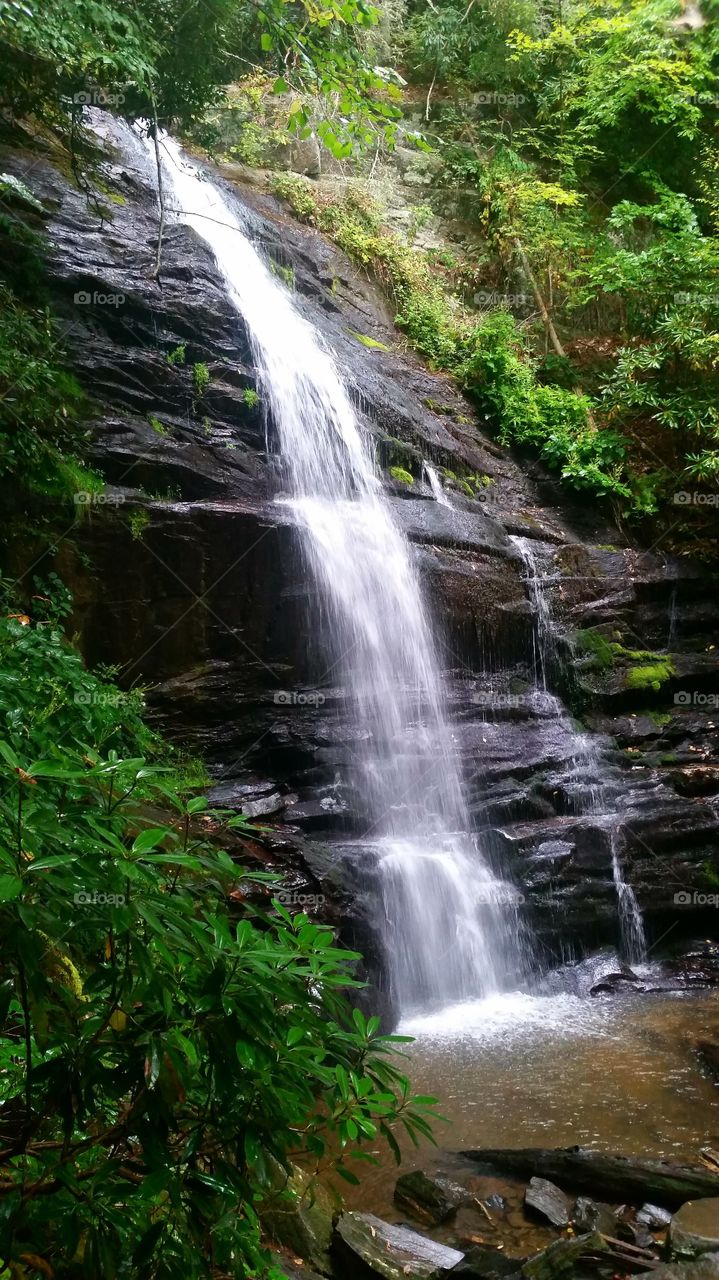 Beautiful waterfall at Enota mountain retreat, Georgia