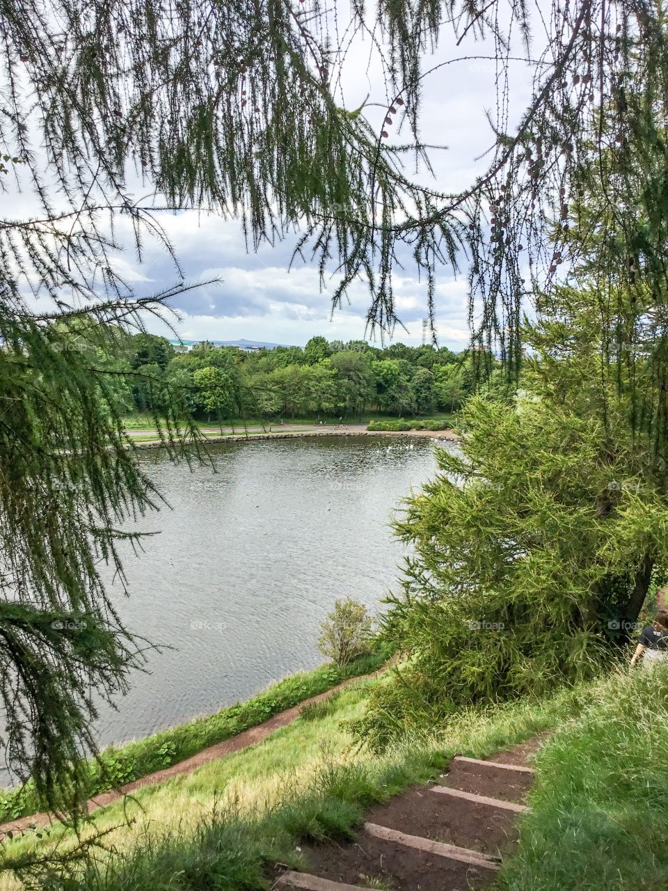 Edinburgh parks during a cloudy day