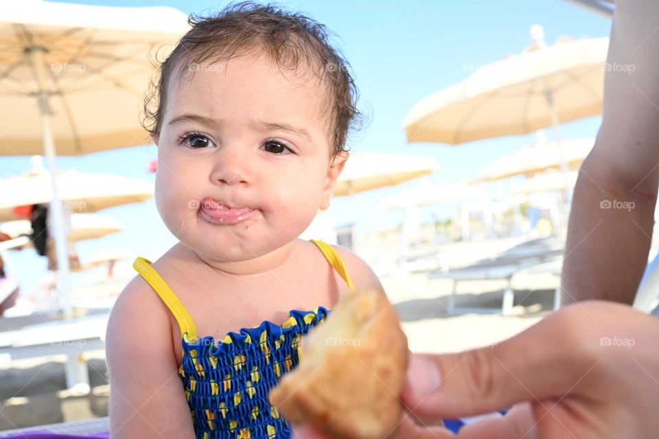 snack on the beach