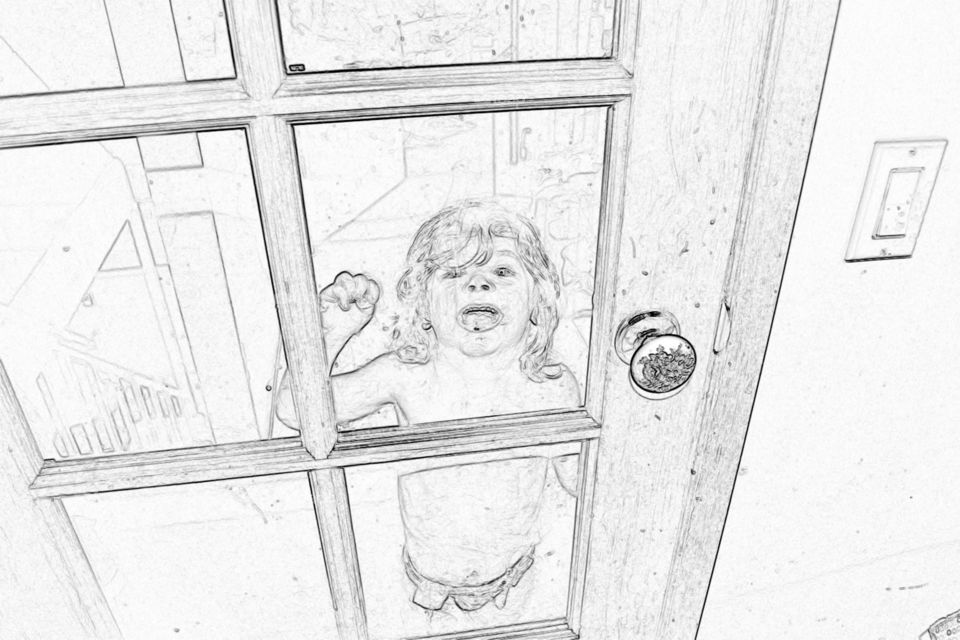 House, Architecture, People, Door, Retro