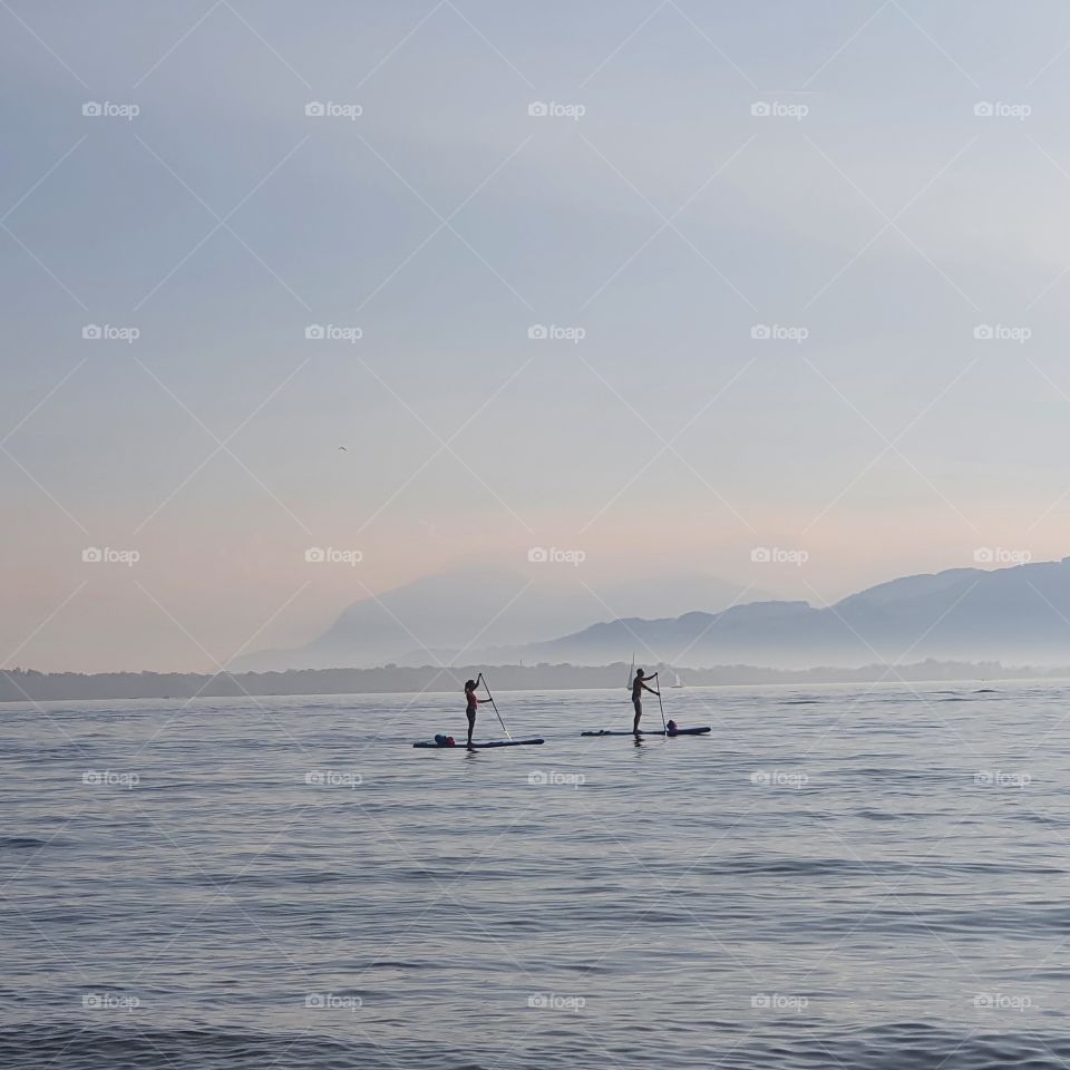 Stand-up paddle surfing can be done in big waves as well as small waves and on inland waters.