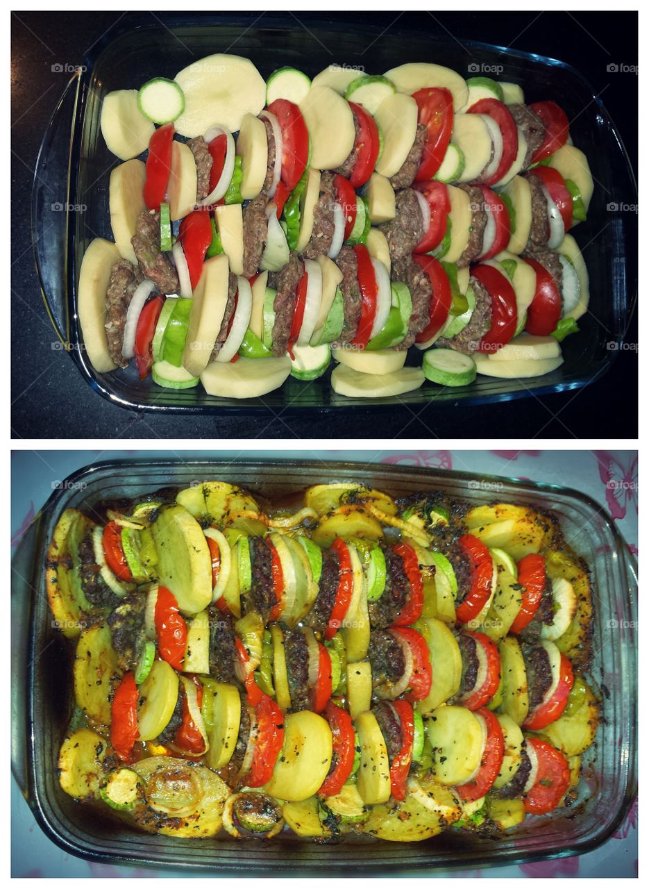 Ratatouille before & after