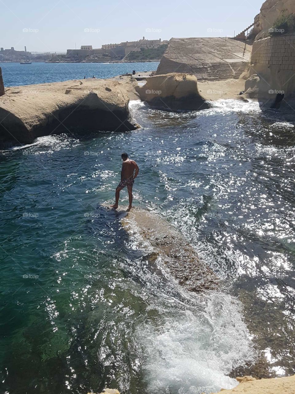 Rocks and sea in Malta