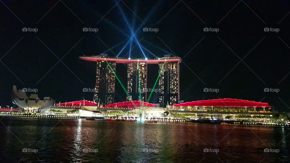 Marina Sands Laser Show