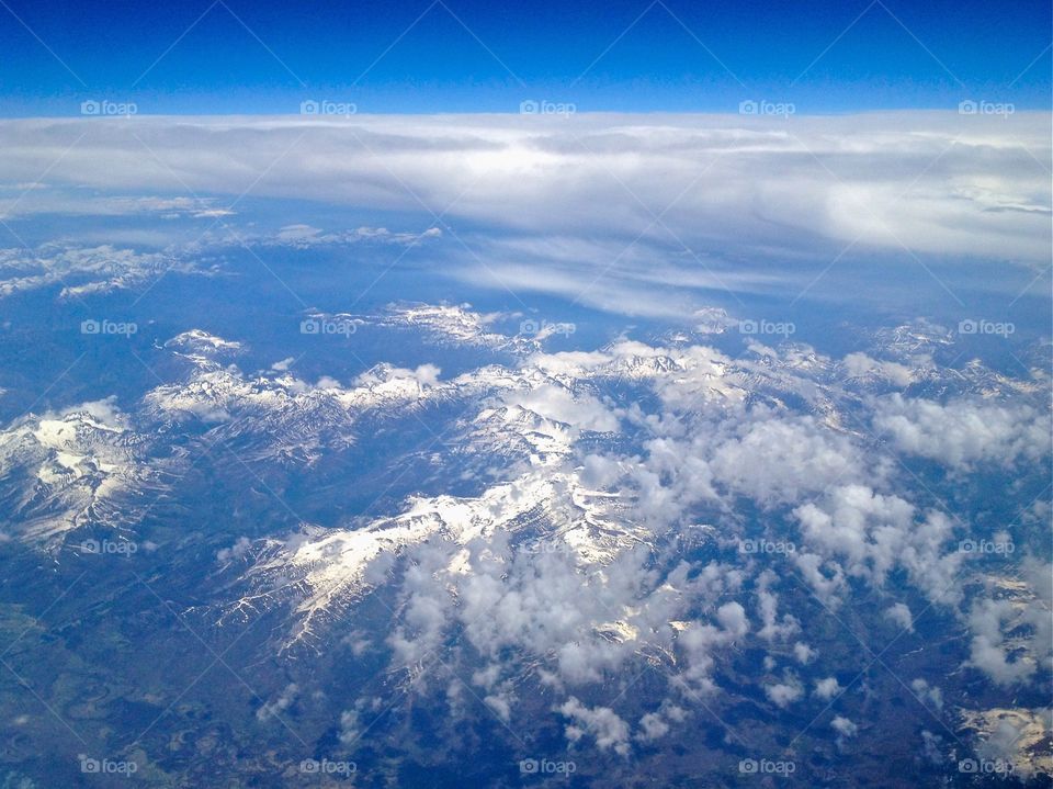 Rocky Mountains aerial view 