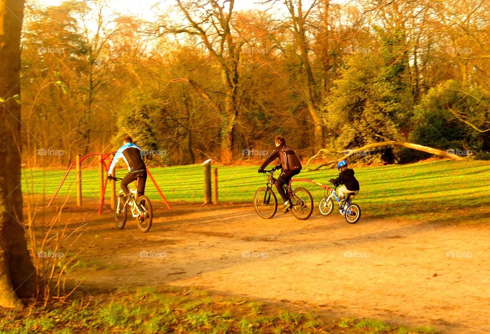 riding in the park