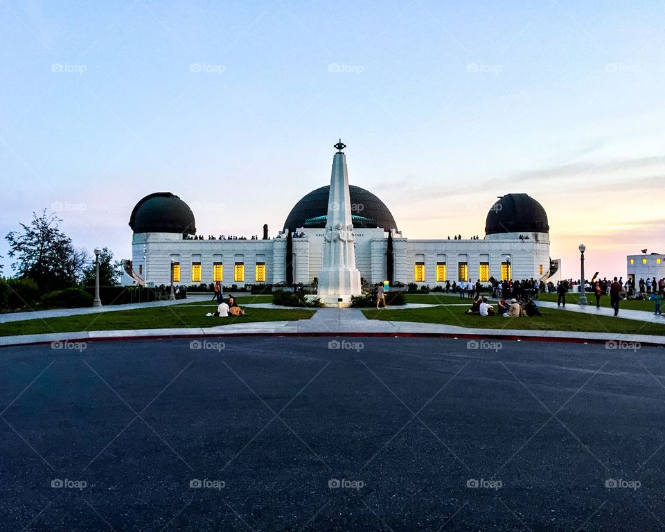 Griffith. The Griffith observatory during spring equinox