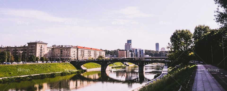 bridge landscape in Vilnius