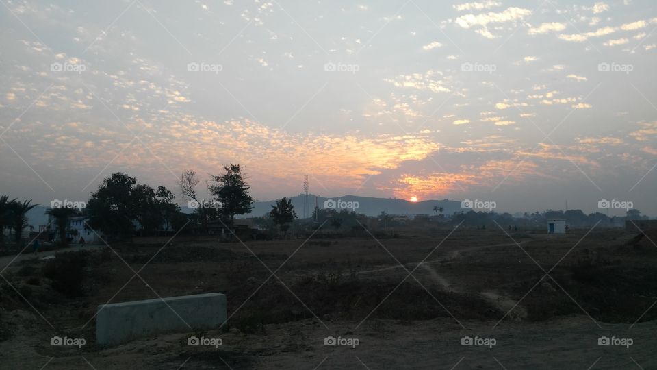 A beautiful scene of evening time.