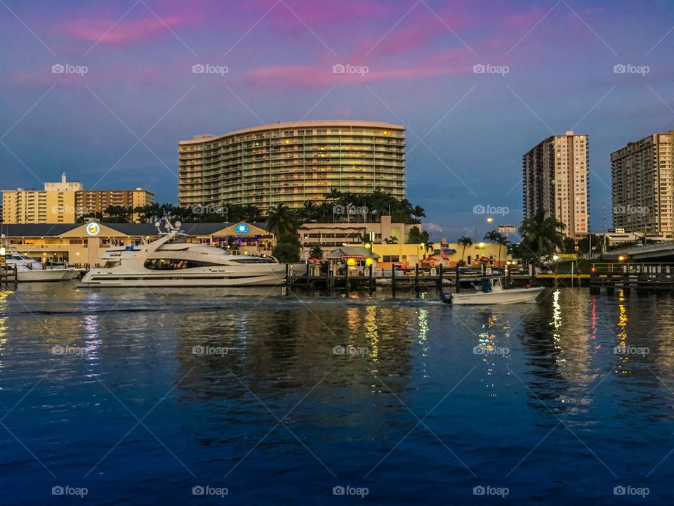 Intercostal Waterway at sunset.  