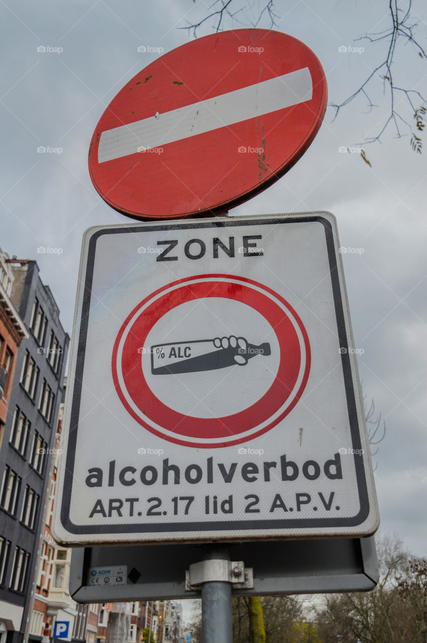 Dutch Sign No Drinking Allowed