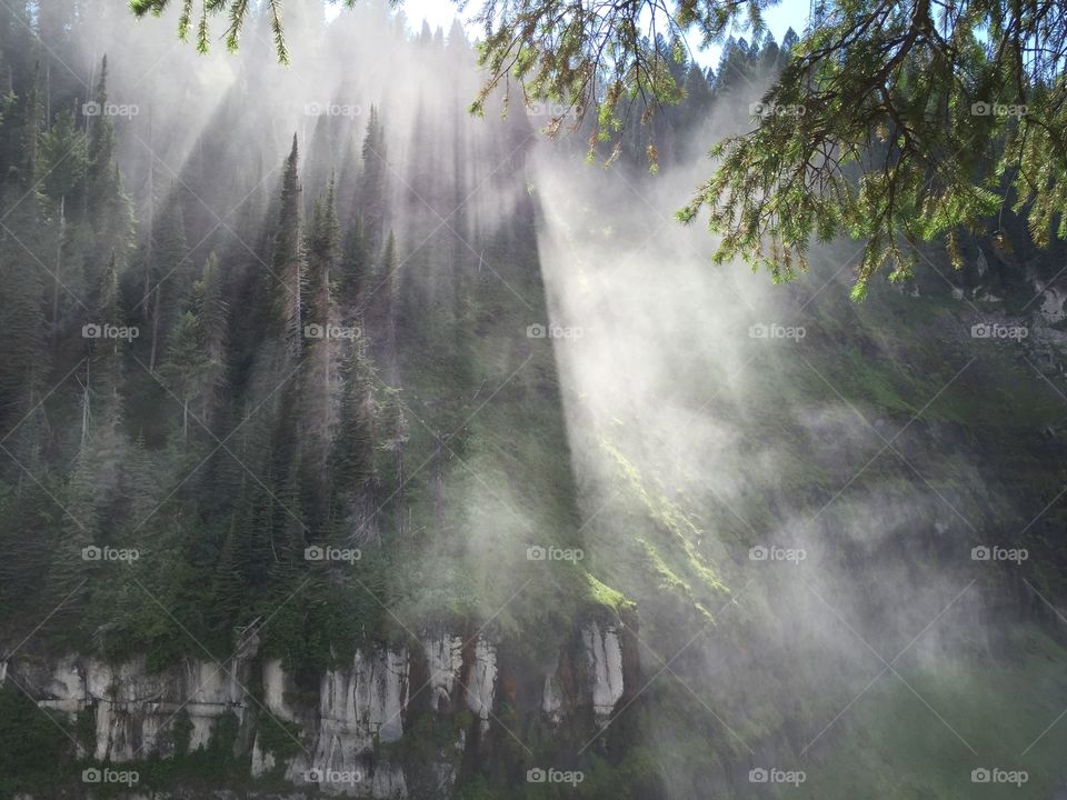 Waterfall mist