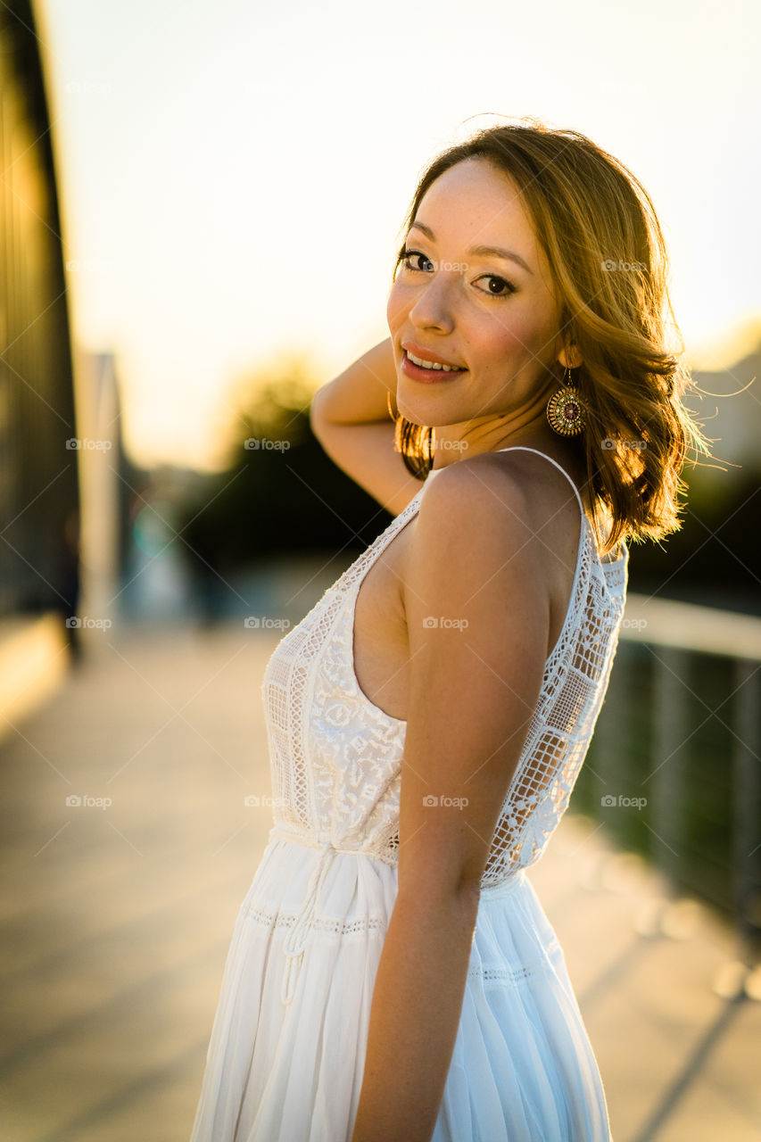 Portrait of smiling woman